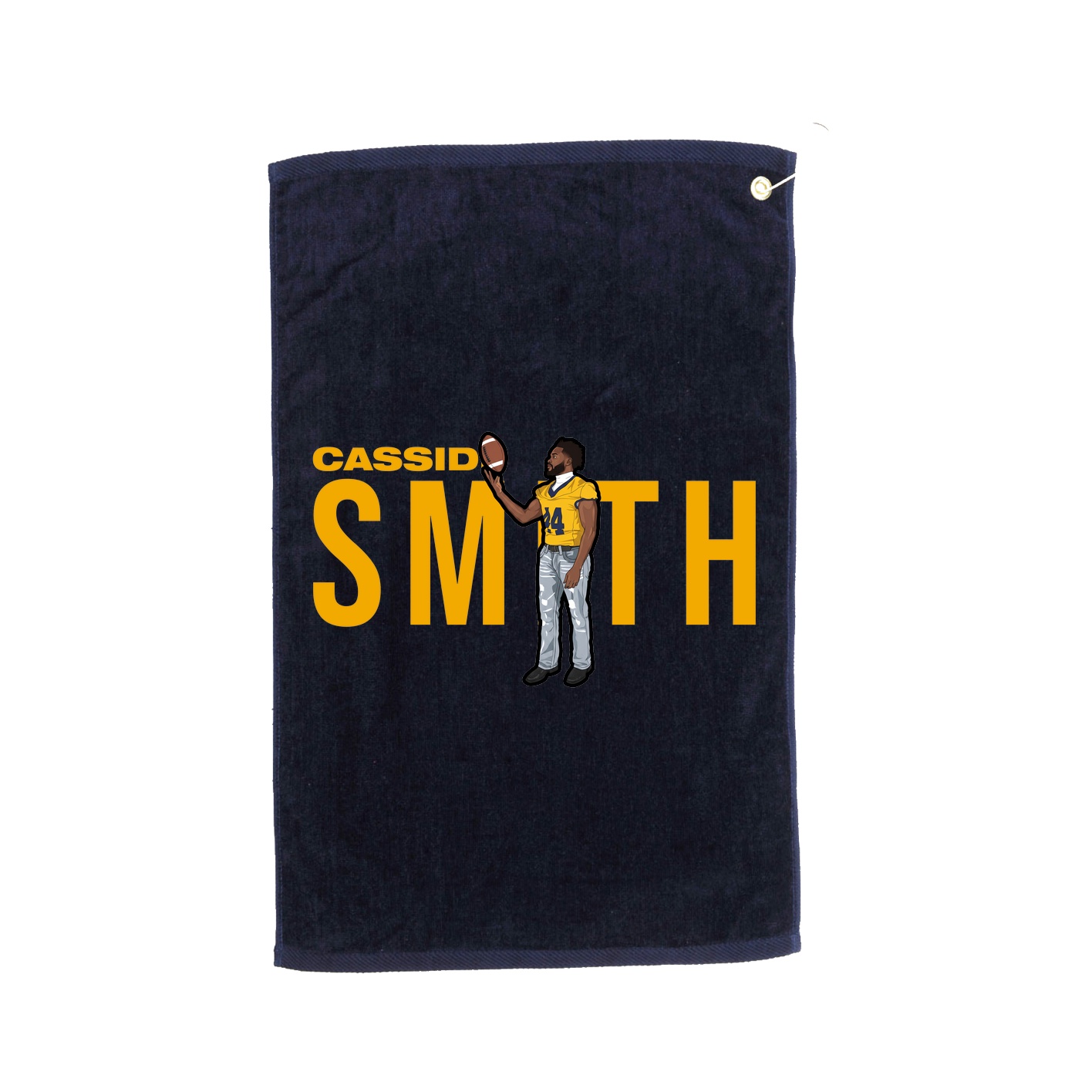 Golf Towel — Player Name in Navy