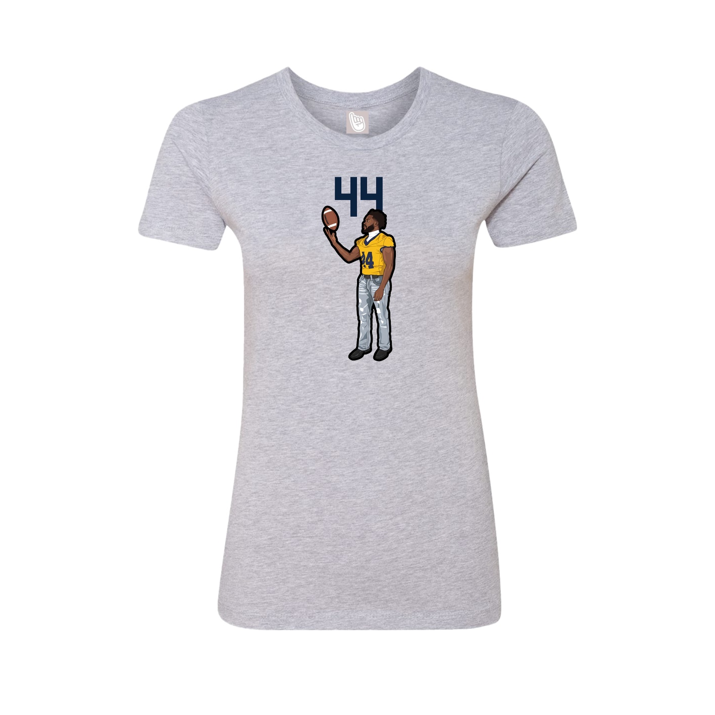 Womens Tee — Number Top in Grey