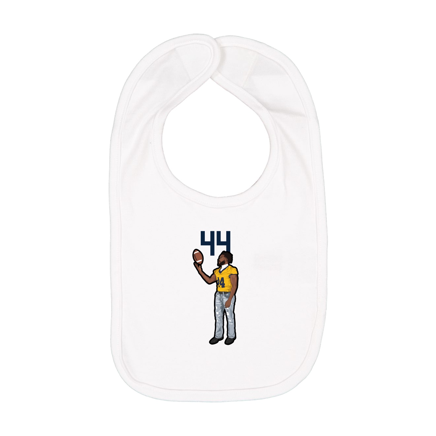 Infant Bib — Number Top in White