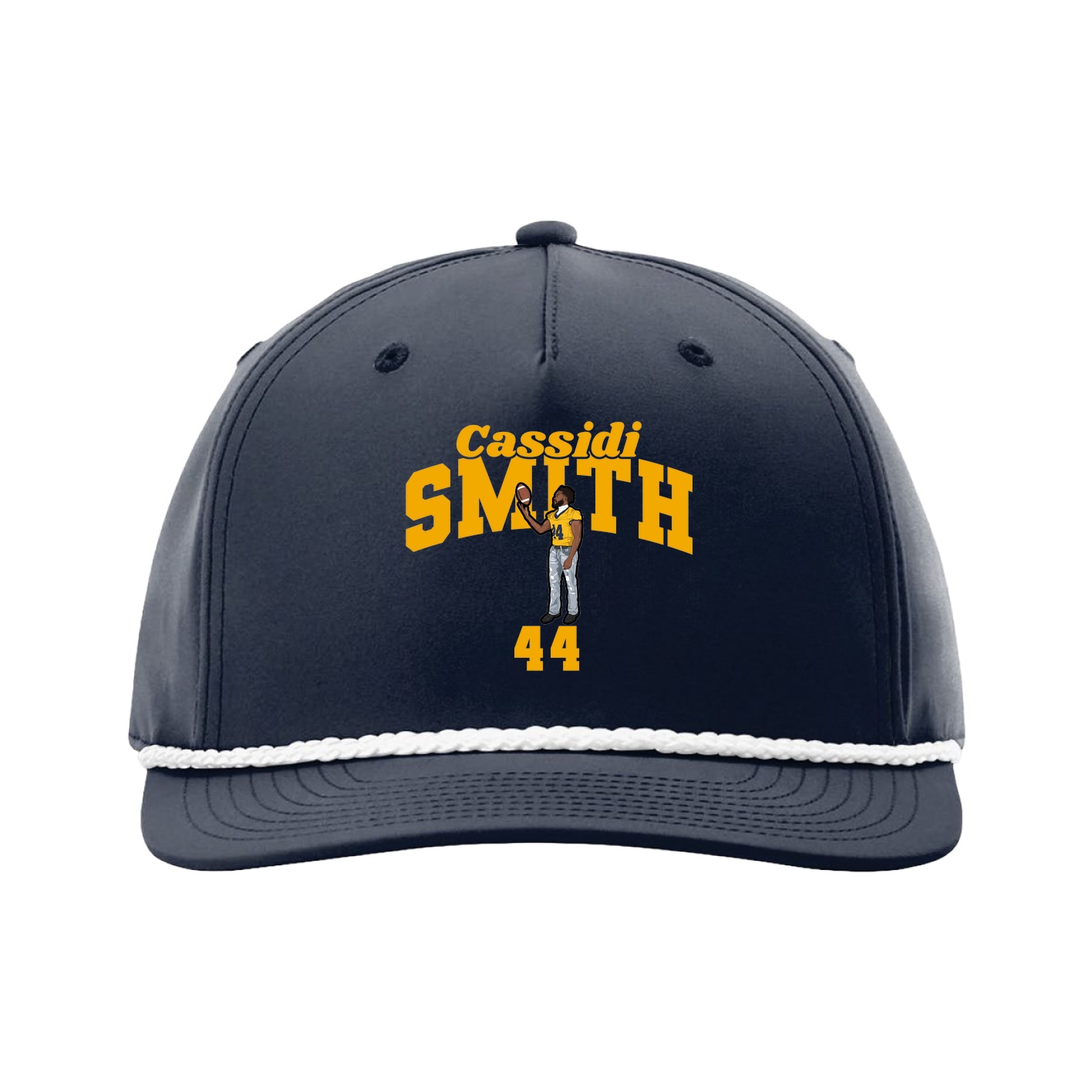 Five-Panel Classic Rope Cap — Signature Arch in Navy