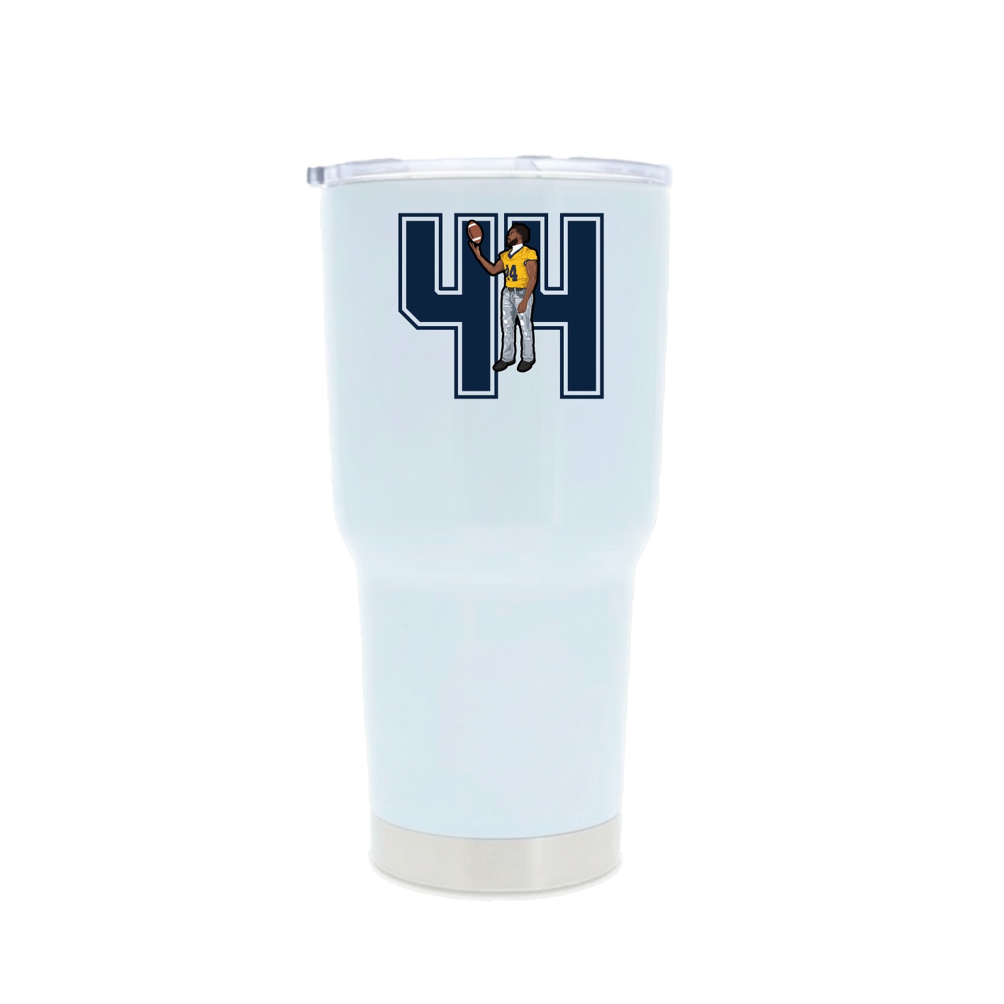 30oz Stainless Steel Tumbler — Number in White