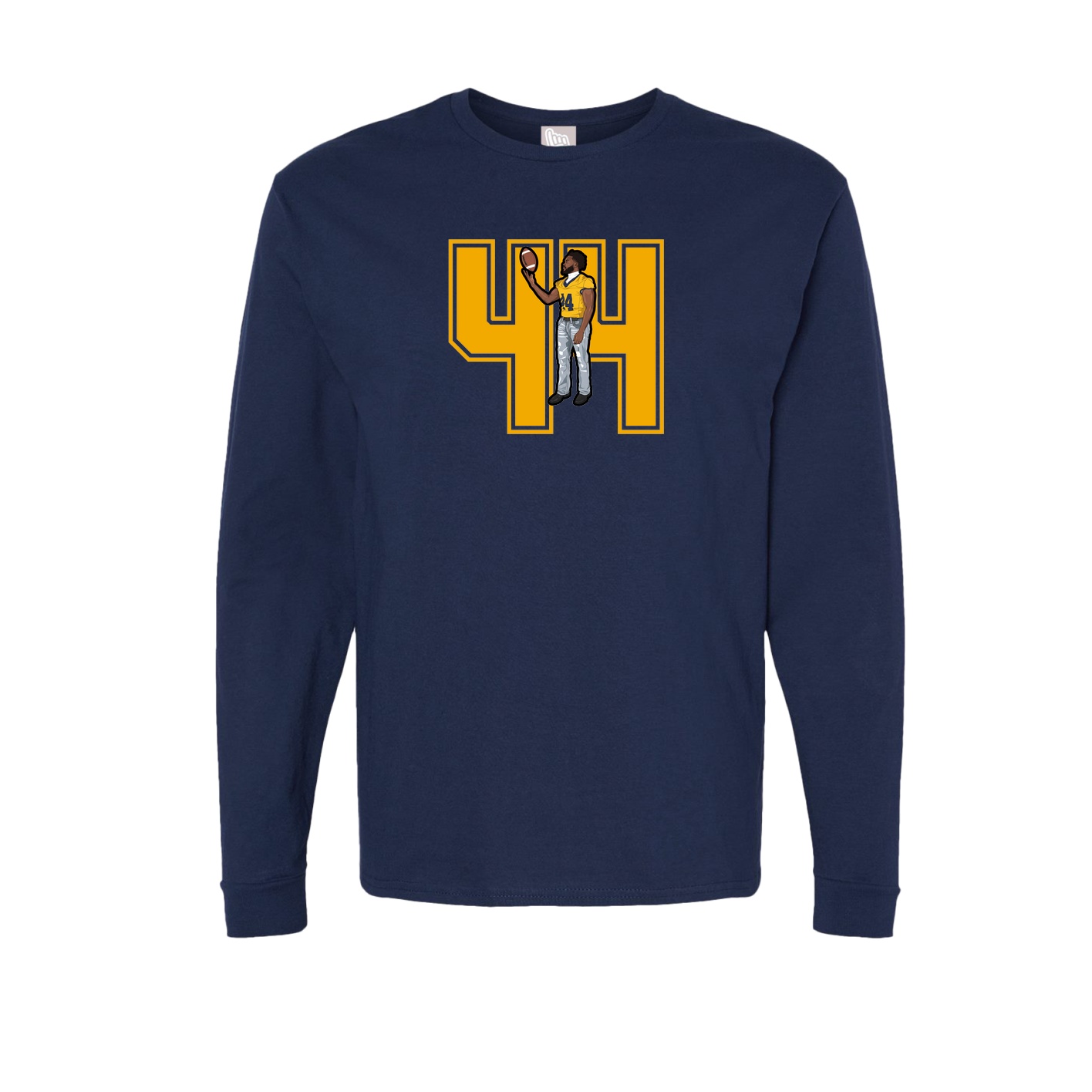 Long Sleeve Tee — Number in Navy