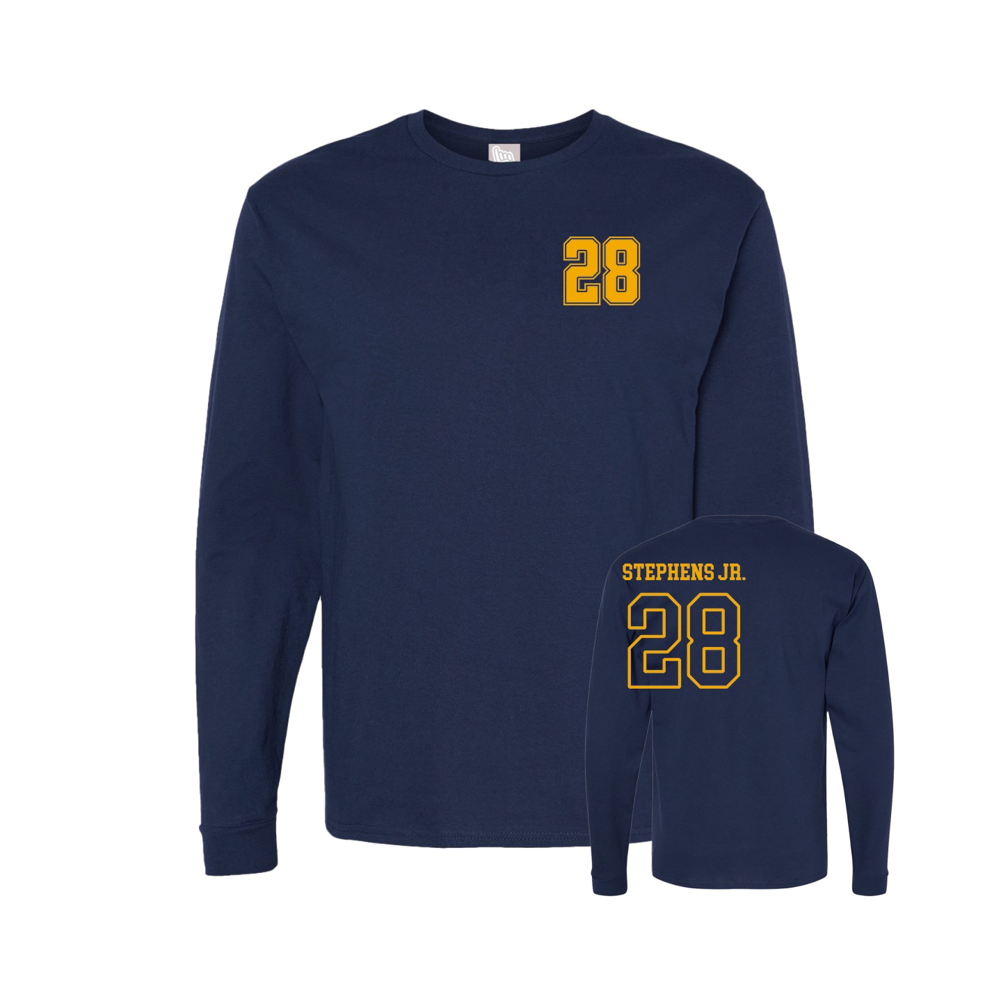 Long Sleeve Tee — Chest Back in Navy