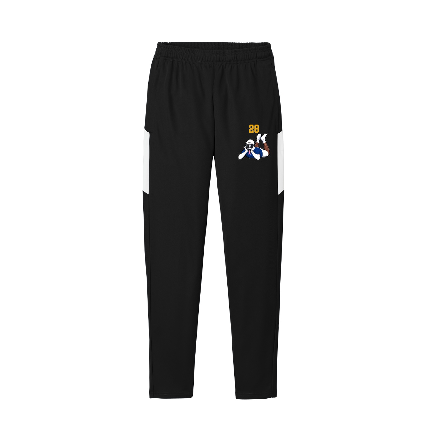 Team Travel Pant — Number Top in Black/White