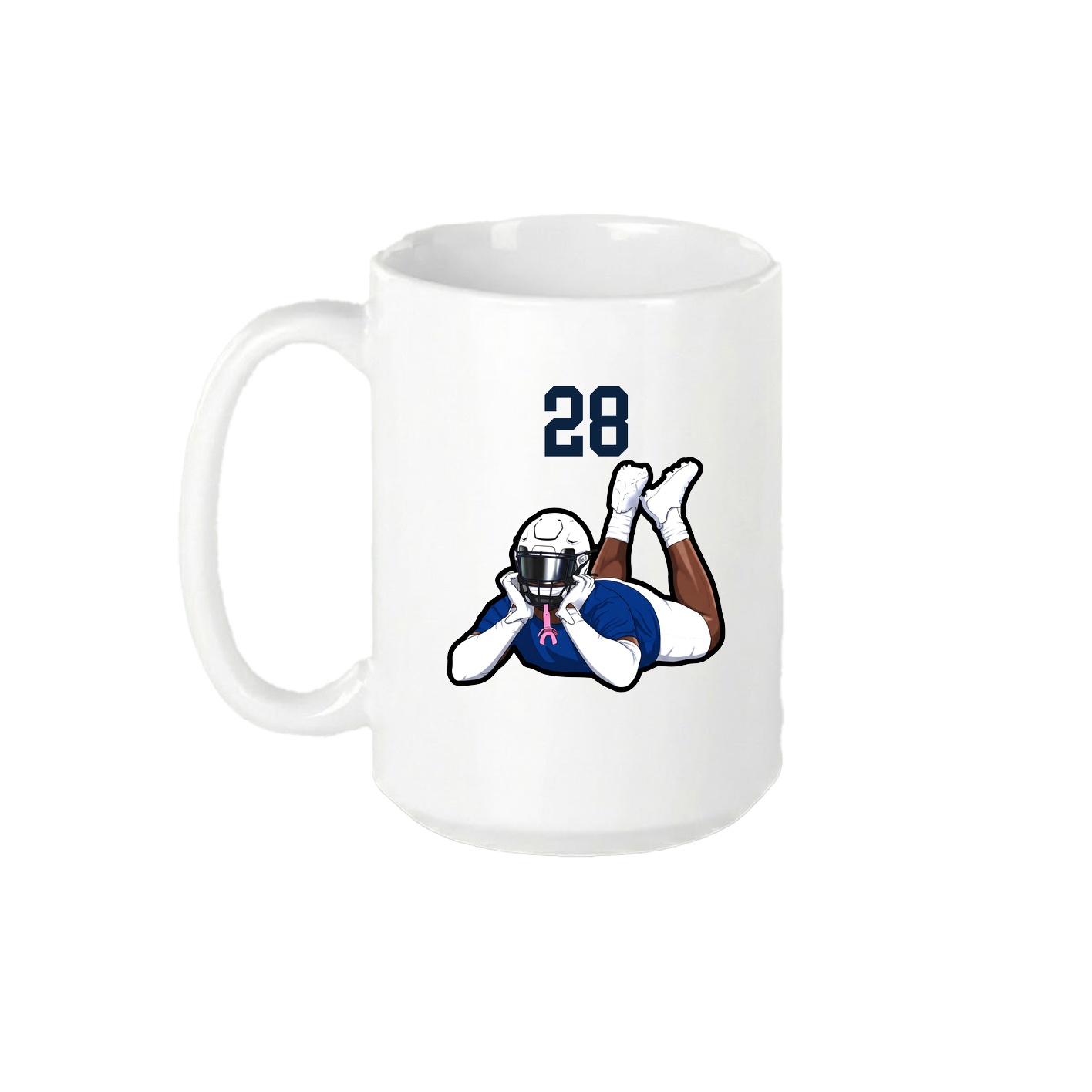 15oz Coffee Mug — Number Top in White