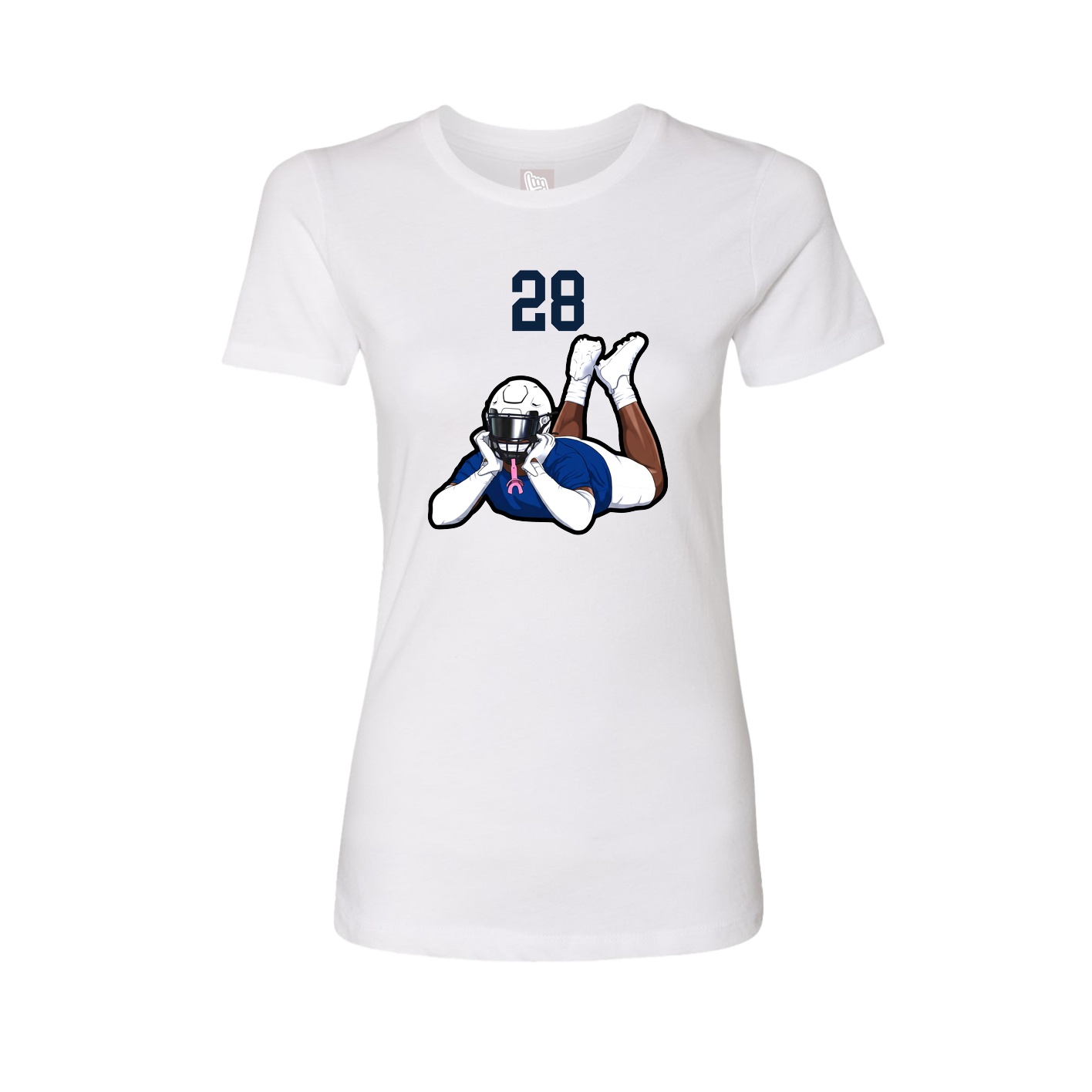Womens Tee — Number Top in White