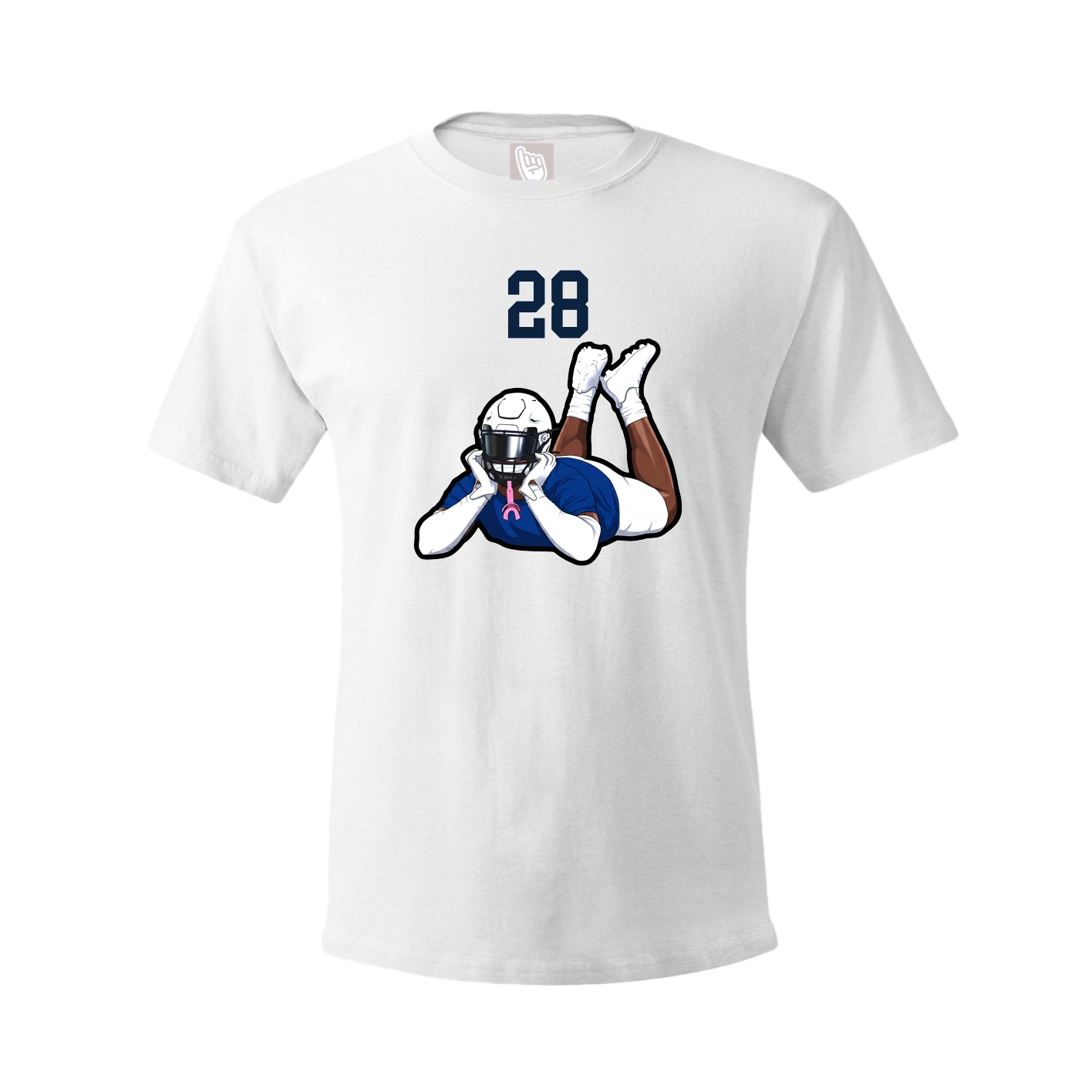 Youth Tee — Number Top in White