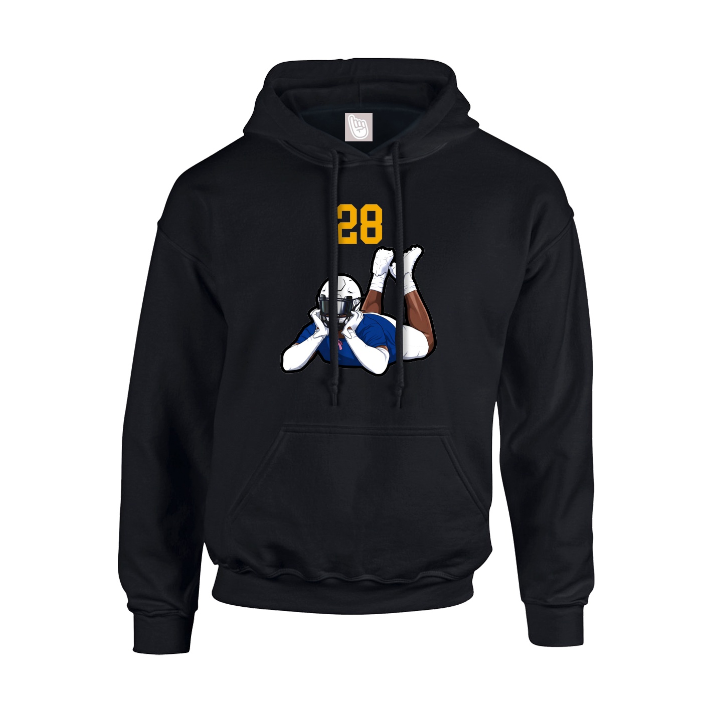 Hoodie — Number Top in Black