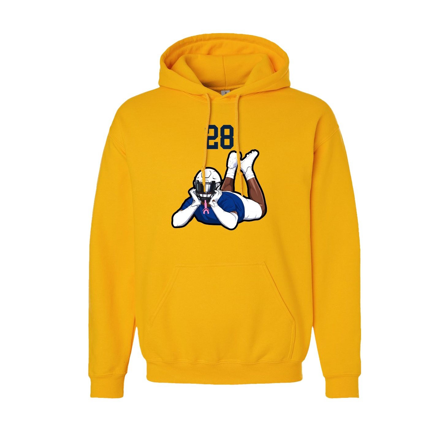 Youth Hoodie — Number Top in Gold