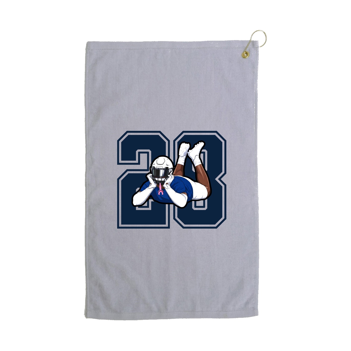 Golf Towel — Number in Grey