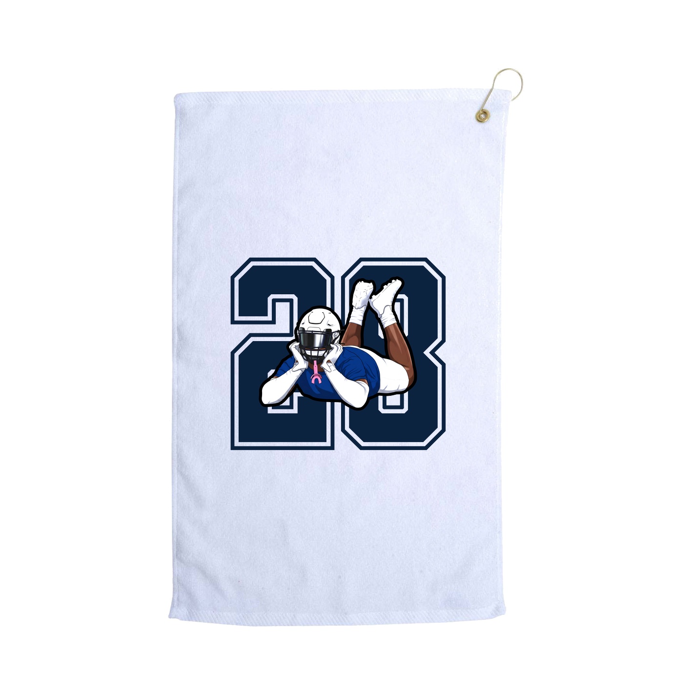 Golf Towel — Number in White