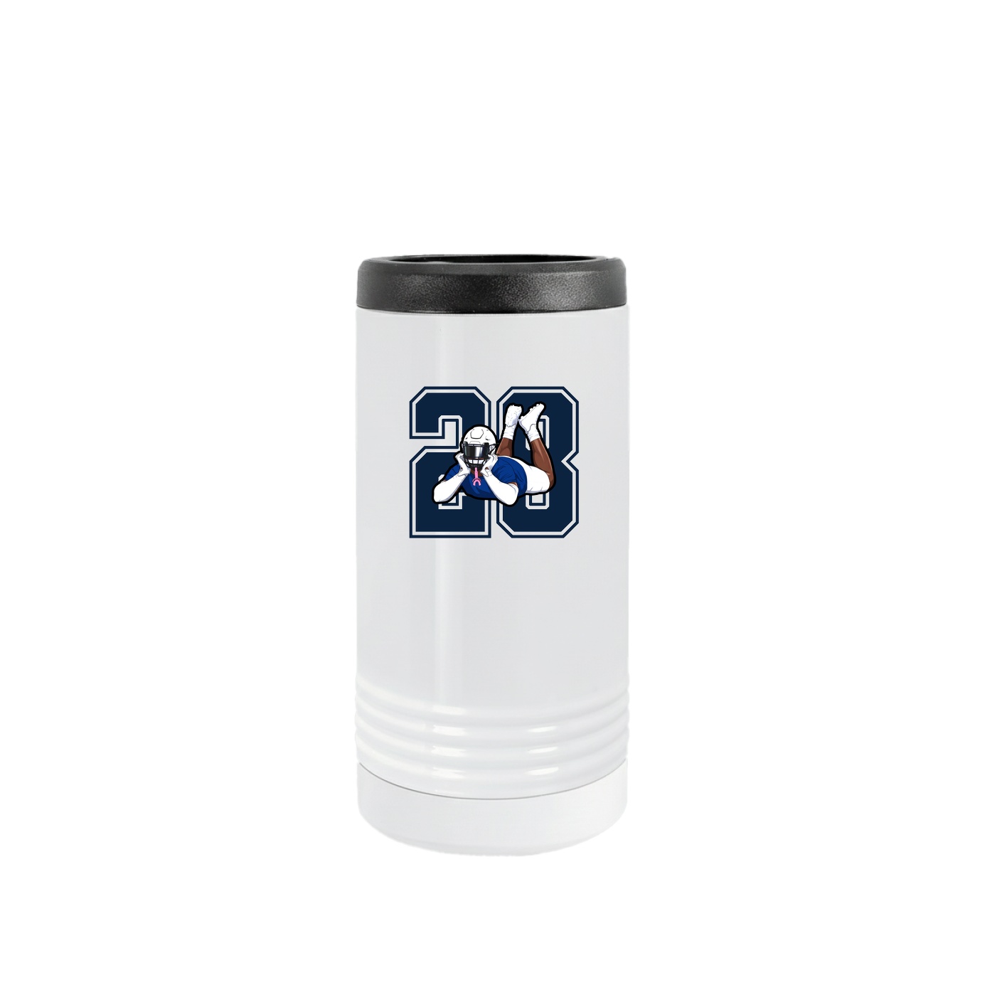 Slim Beverage Holder — Number in White