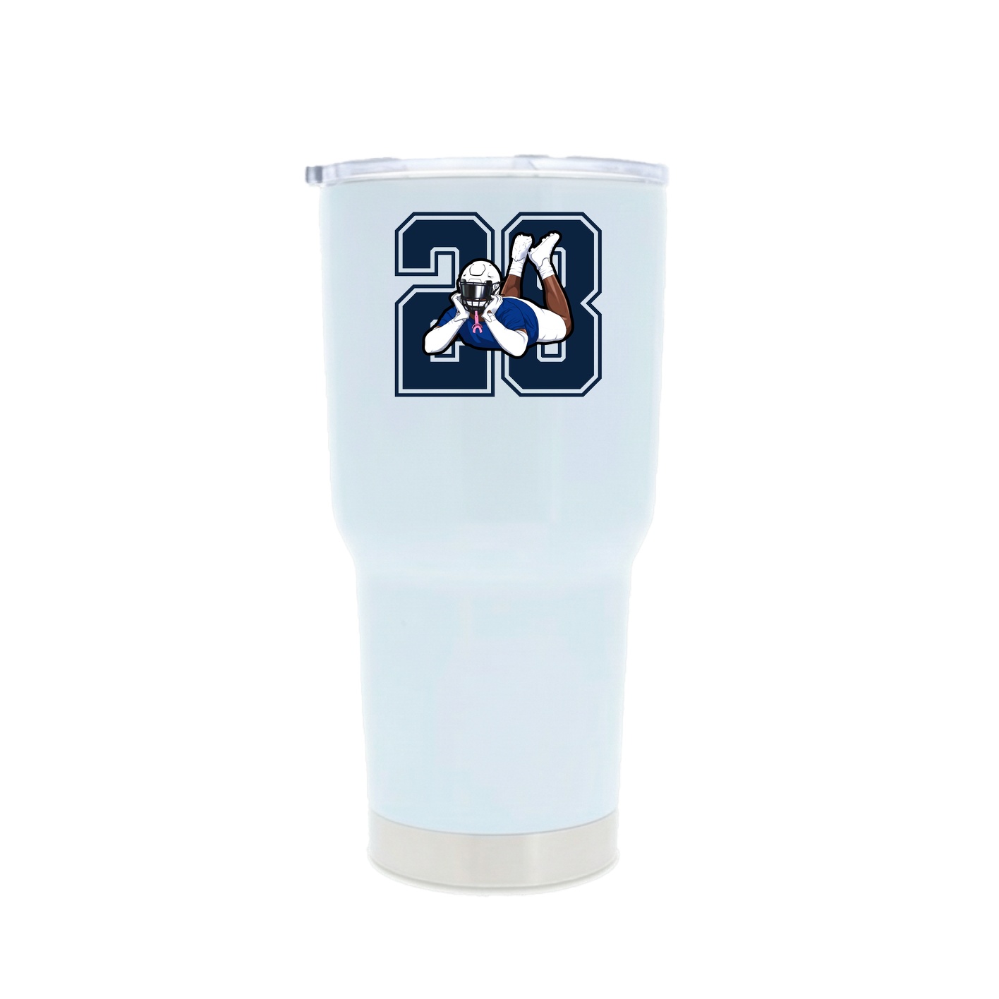 30oz Stainless Steel Tumbler — Number in White