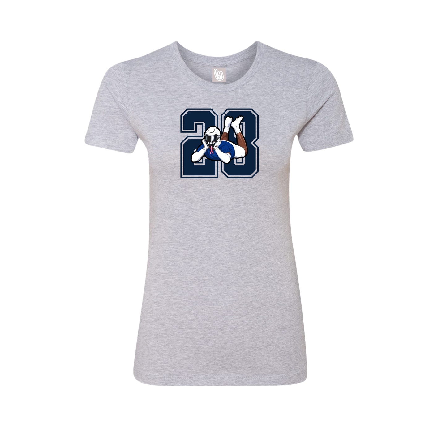 Fitted Women's Tee — Number in Grey