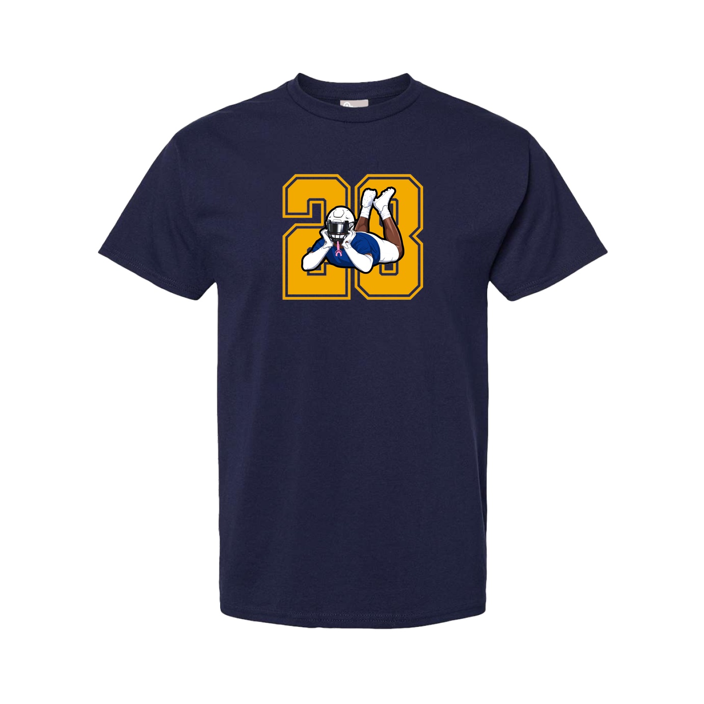 Youth Tee — Number in Navy