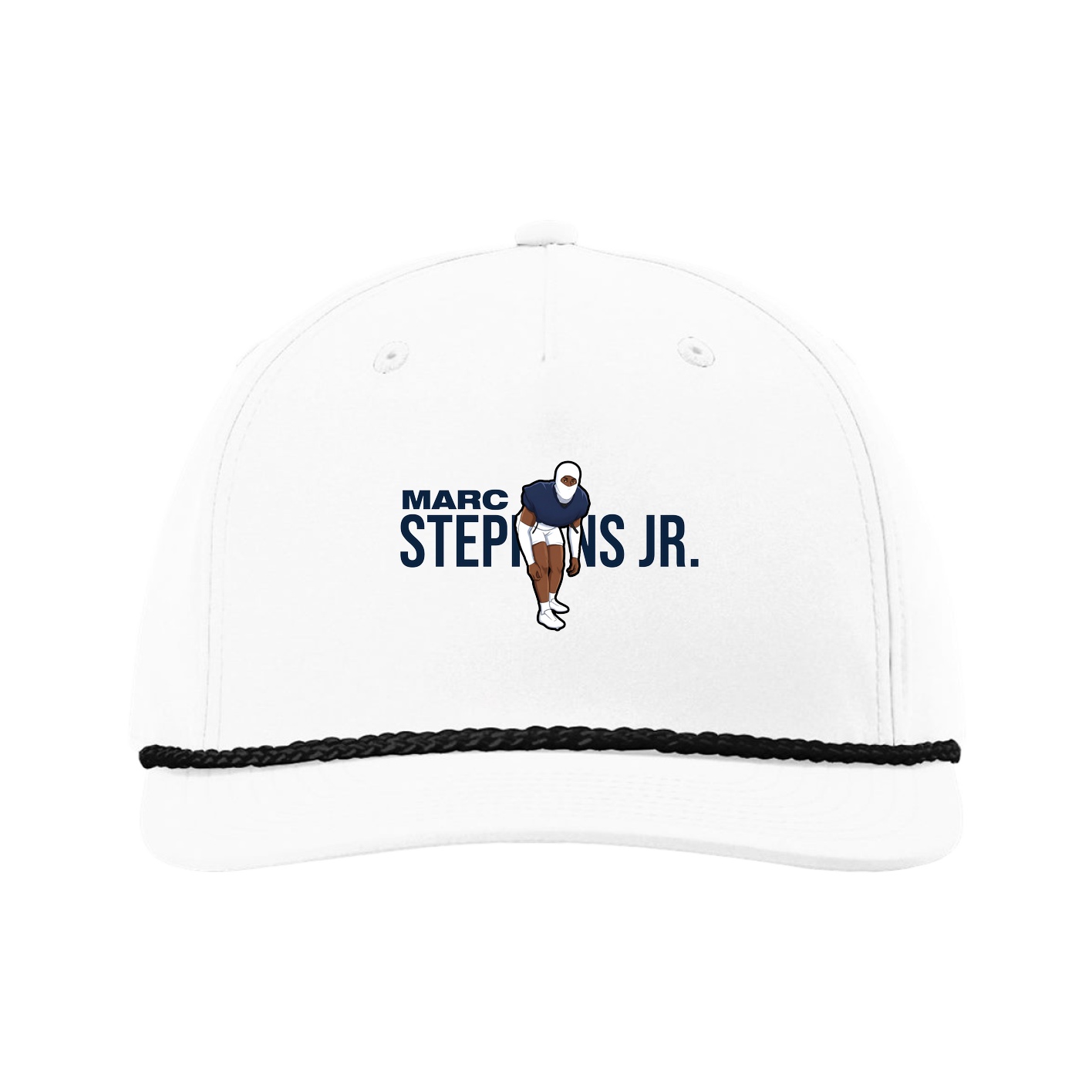 Five-Panel Classic Rope Cap — Player Name in White