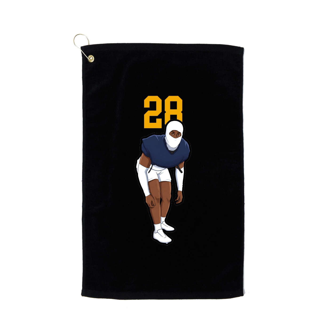 Golf Towel — Number Top in Black