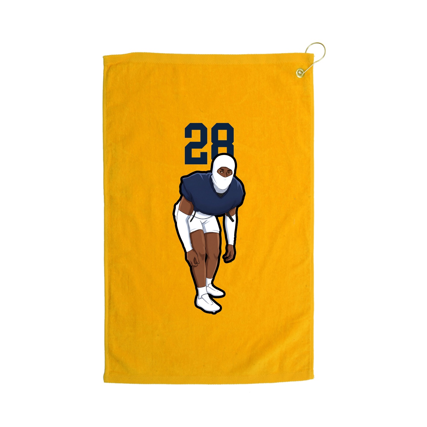 Golf Towel — Number Top in Gold