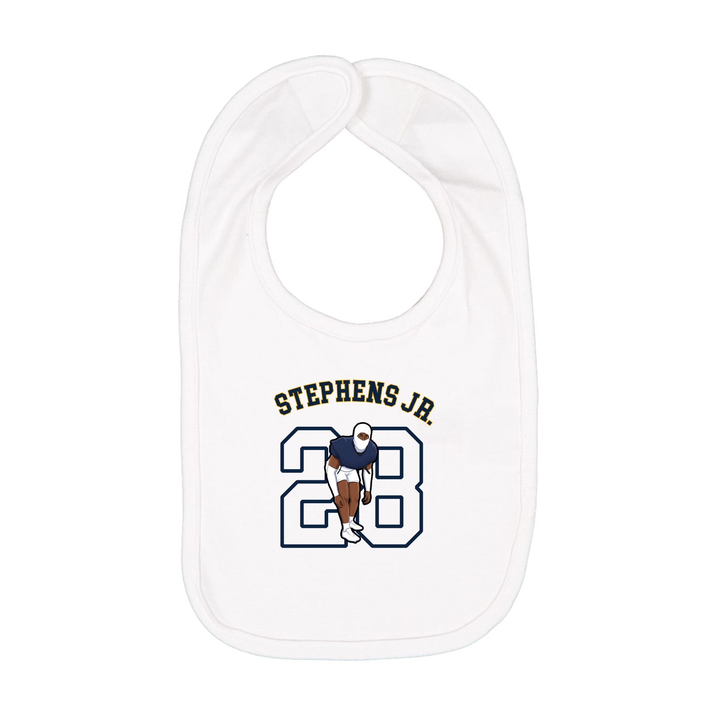Infant Bib — Shirsey Arch in White