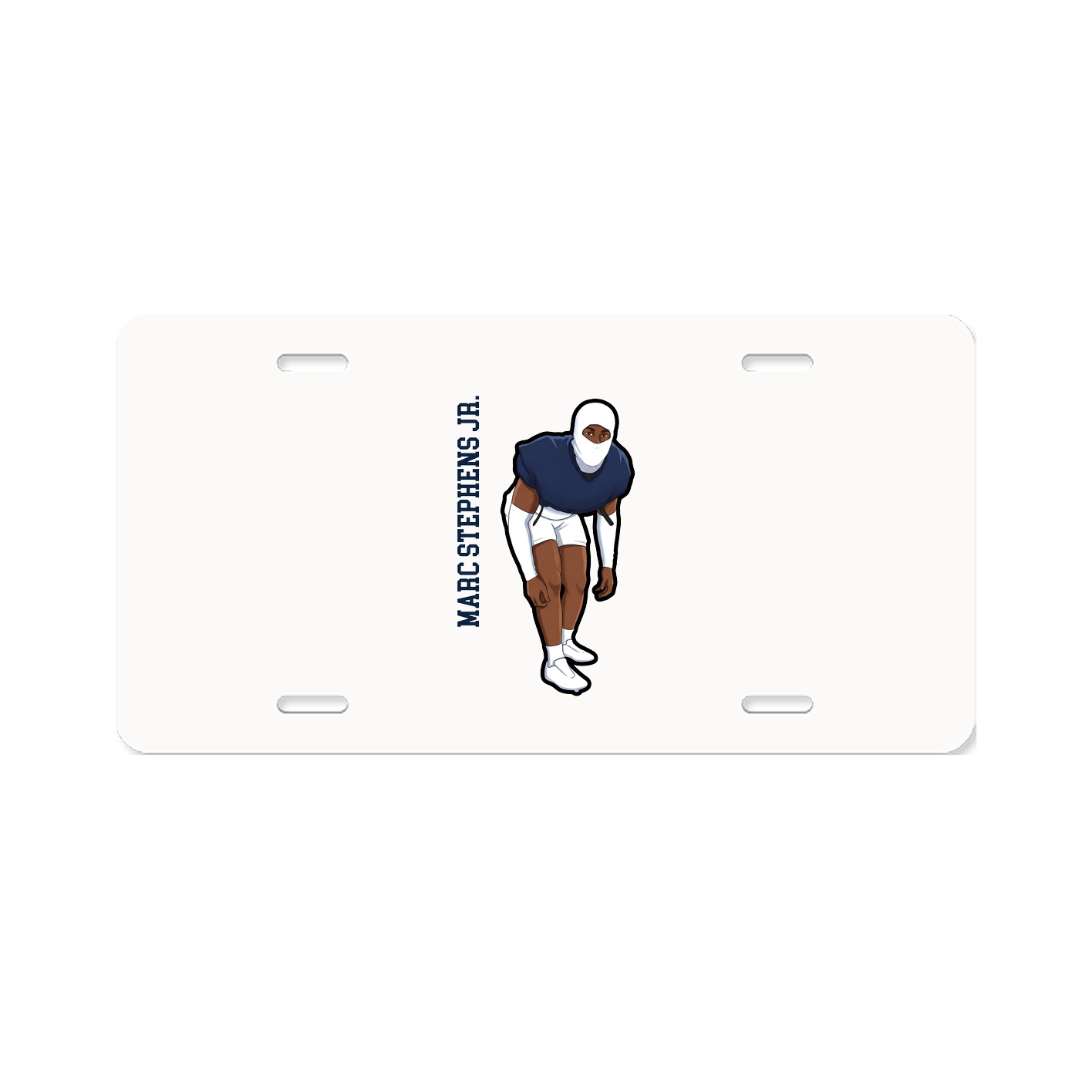 License Plate — Name Vertical in Classic