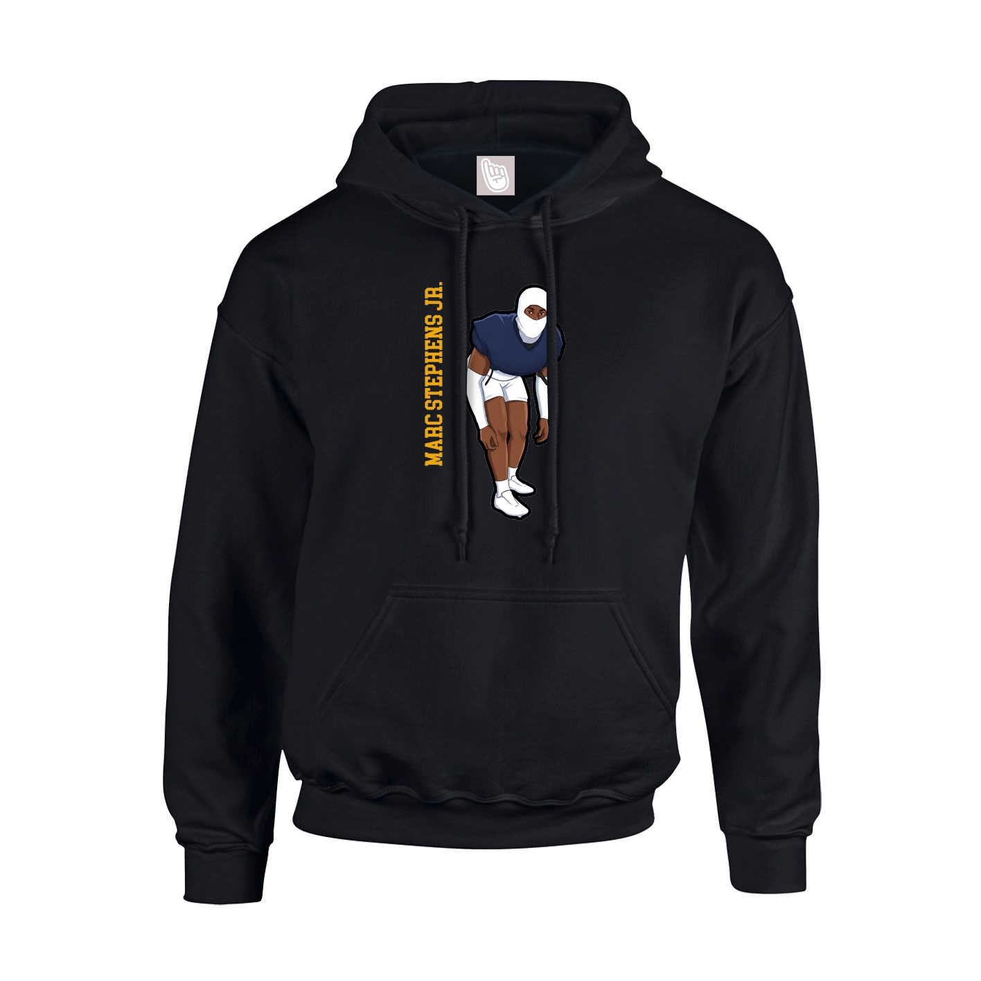 Youth Hoodie — Name Vertical in Black