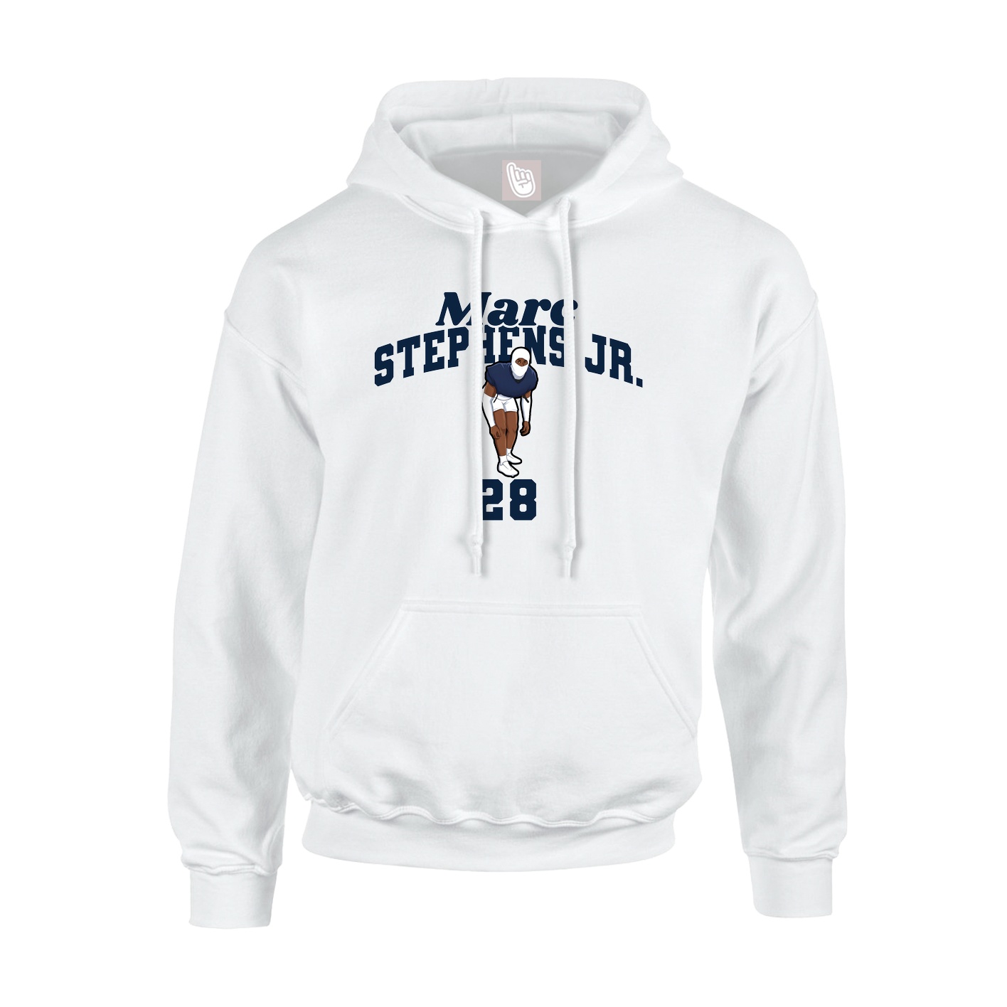 Hoodie — Signature Arch in White