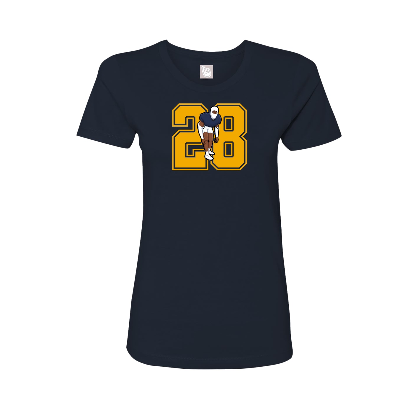 Womens Tee — Number in Navy