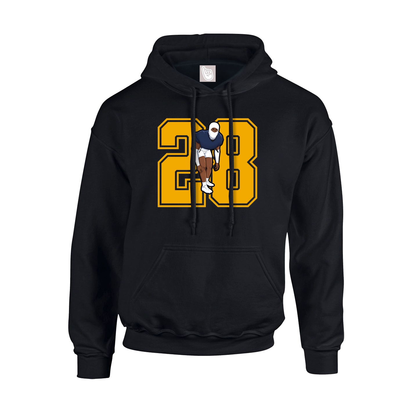 Hoodie — Number in Black
