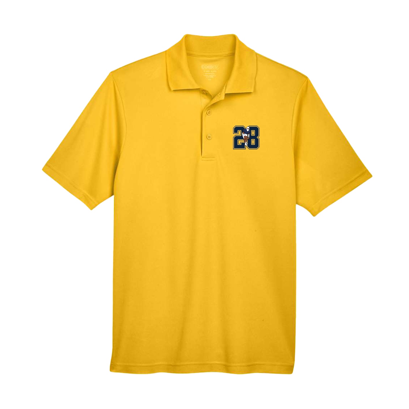 Performance Polo — Number in Gold