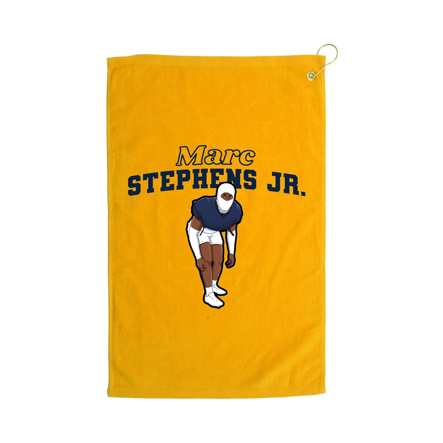 Golf Towel — Name Arch in Gold