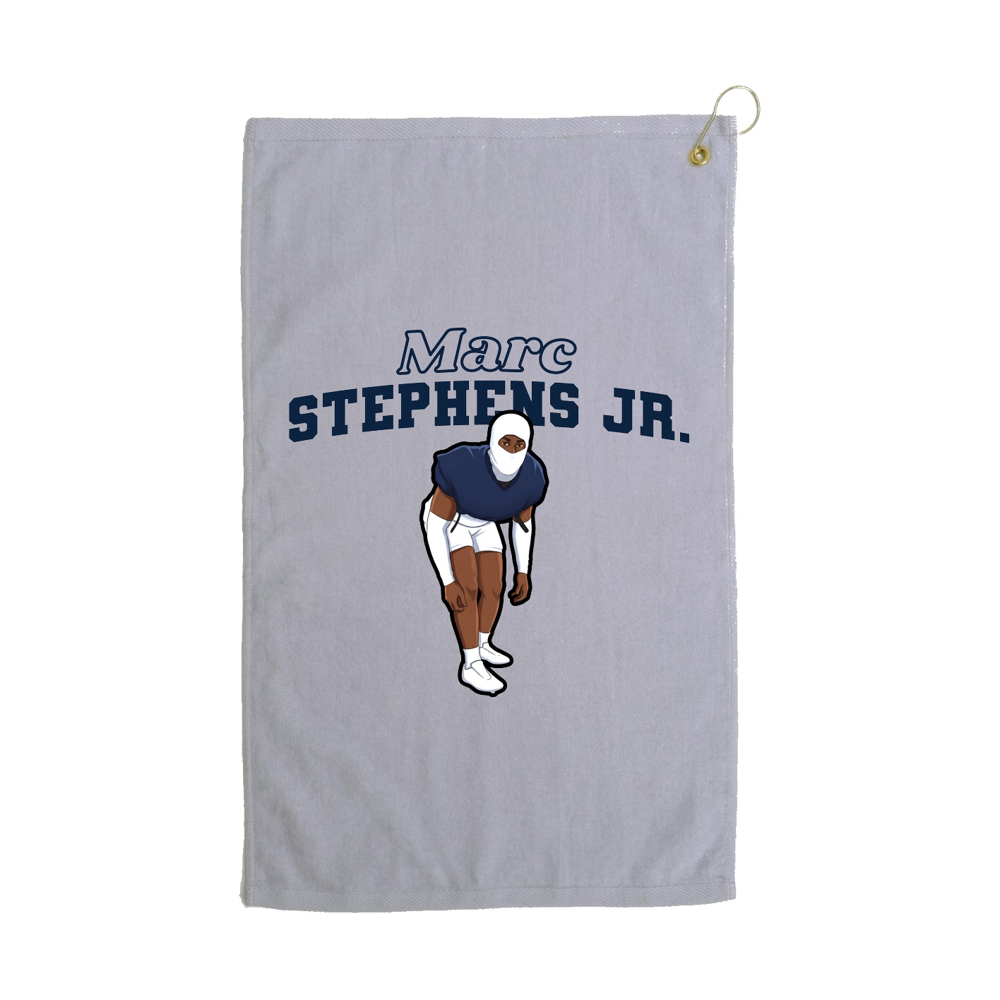 Golf Towel — Name Arch in Grey