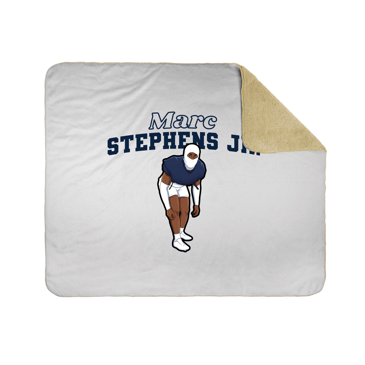 Throw Blanket — Name Arch in White