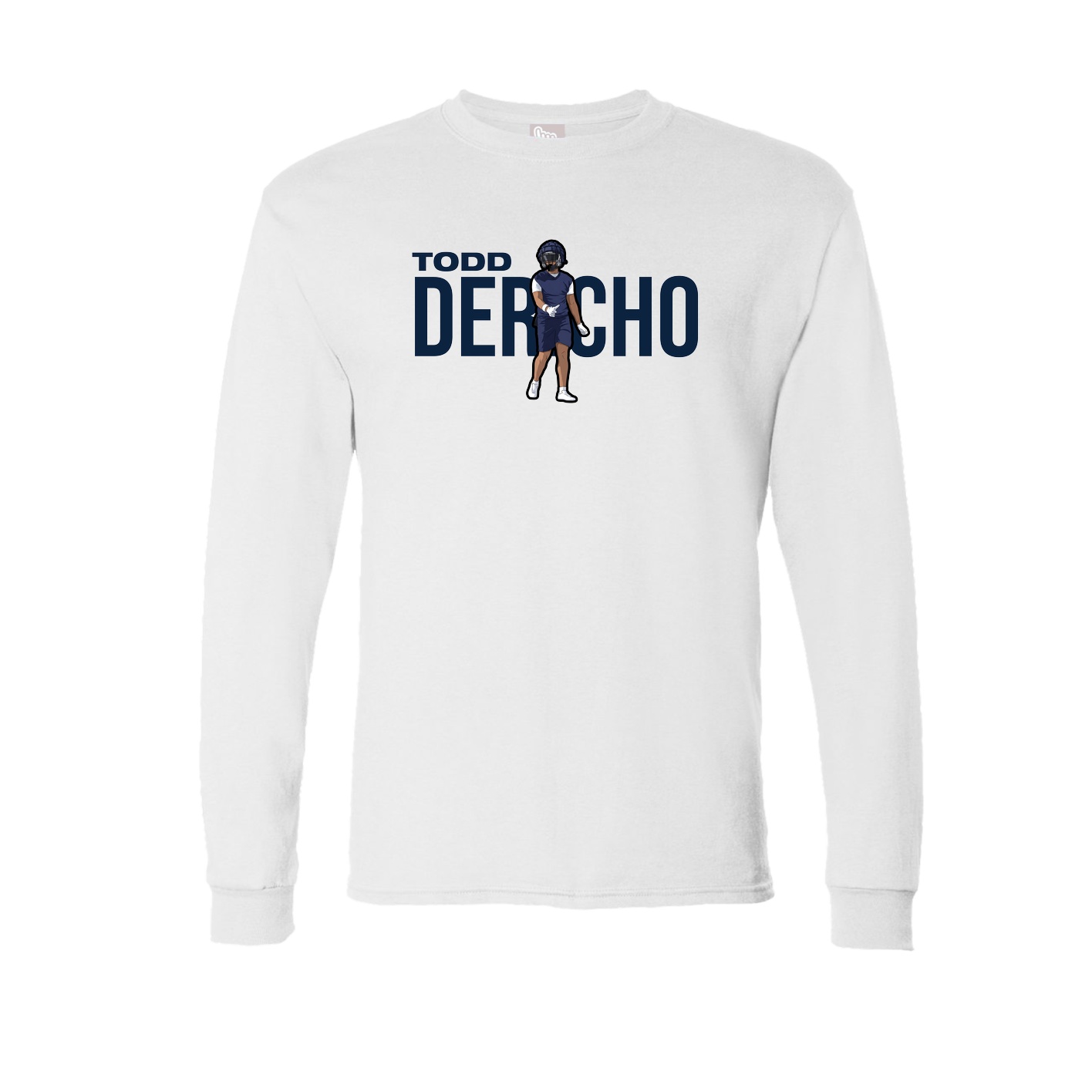 Long Sleeve Tee — Player Name in White
