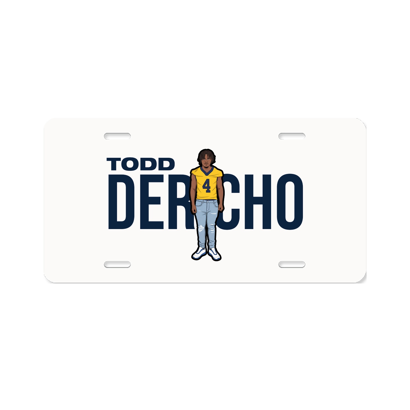 License Plate — Player Name in Classic