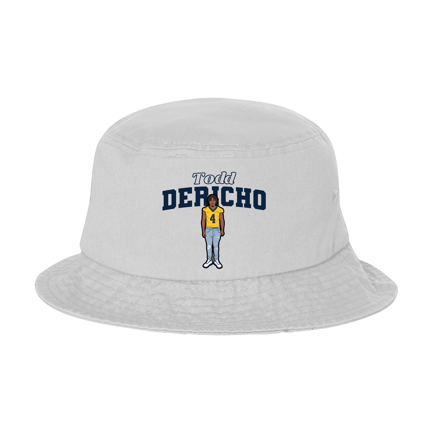 Bucket Cap — Name Arch in White