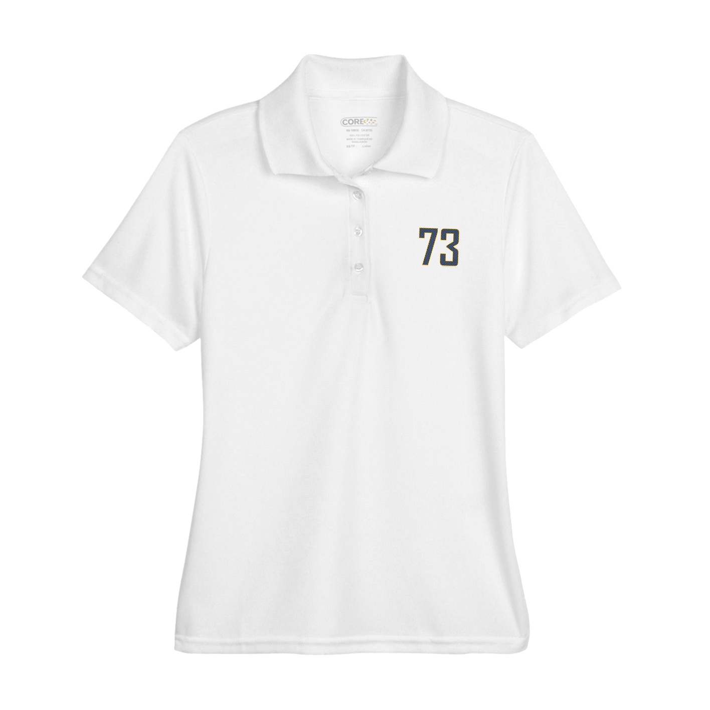 Womens Performance Polo — Front Shirsy in White