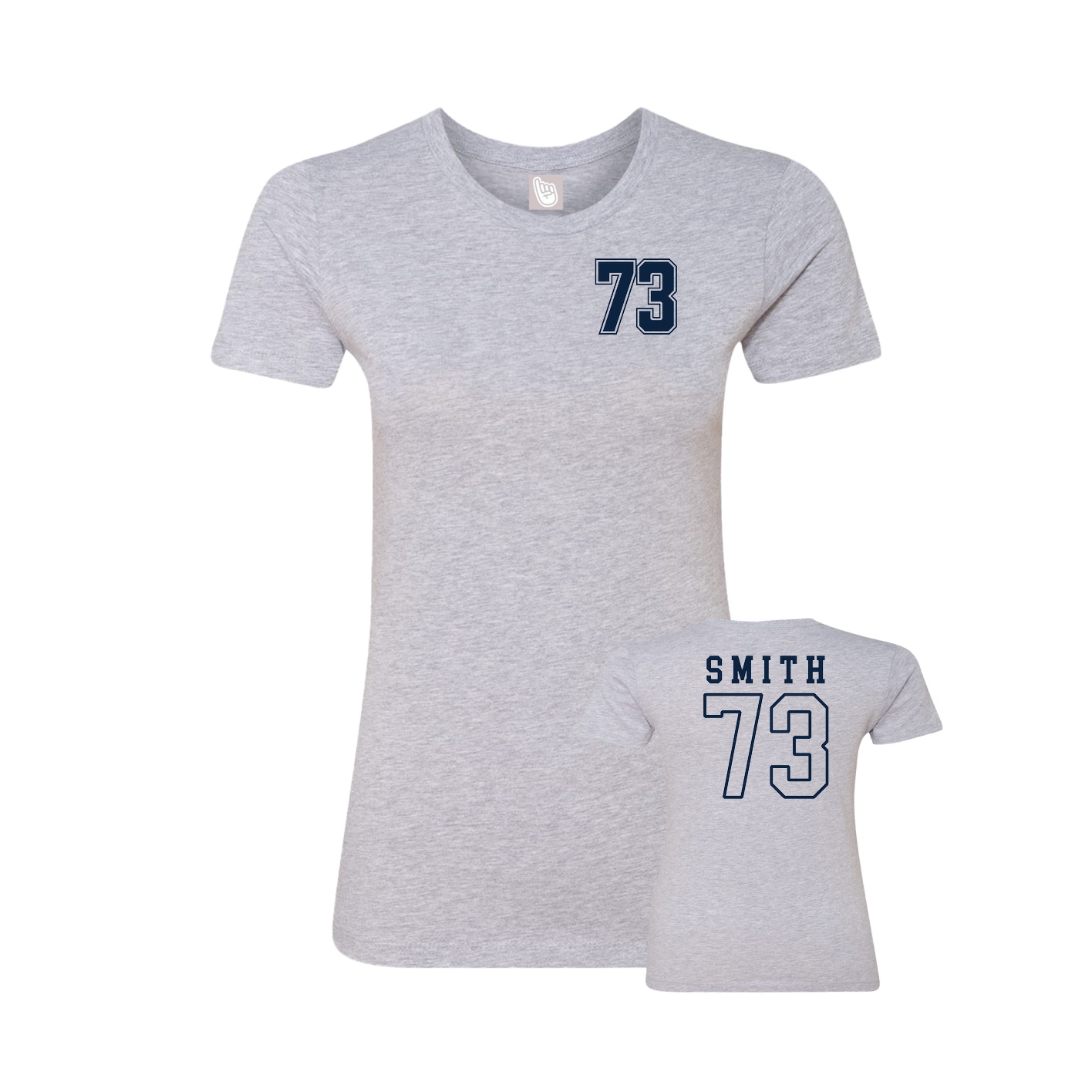 Womens Tee — Chest Back in Grey