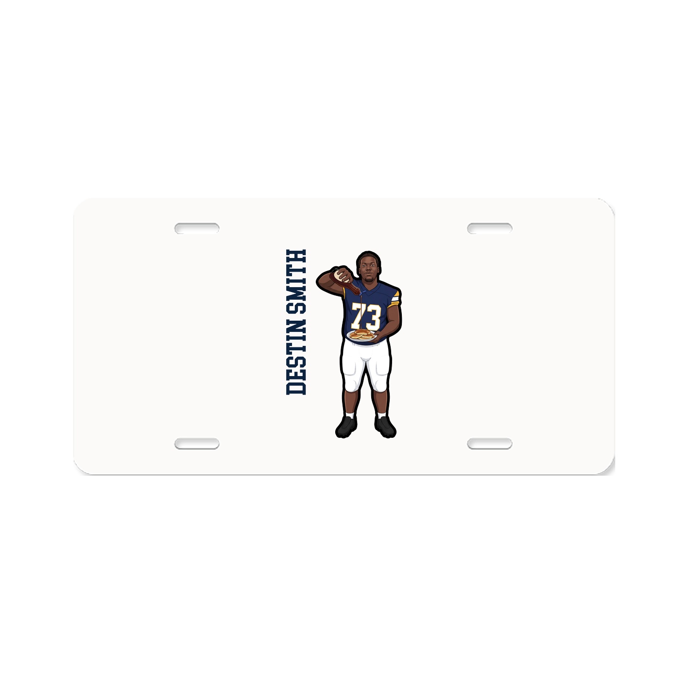 License Plate — Name Vertical in Classic