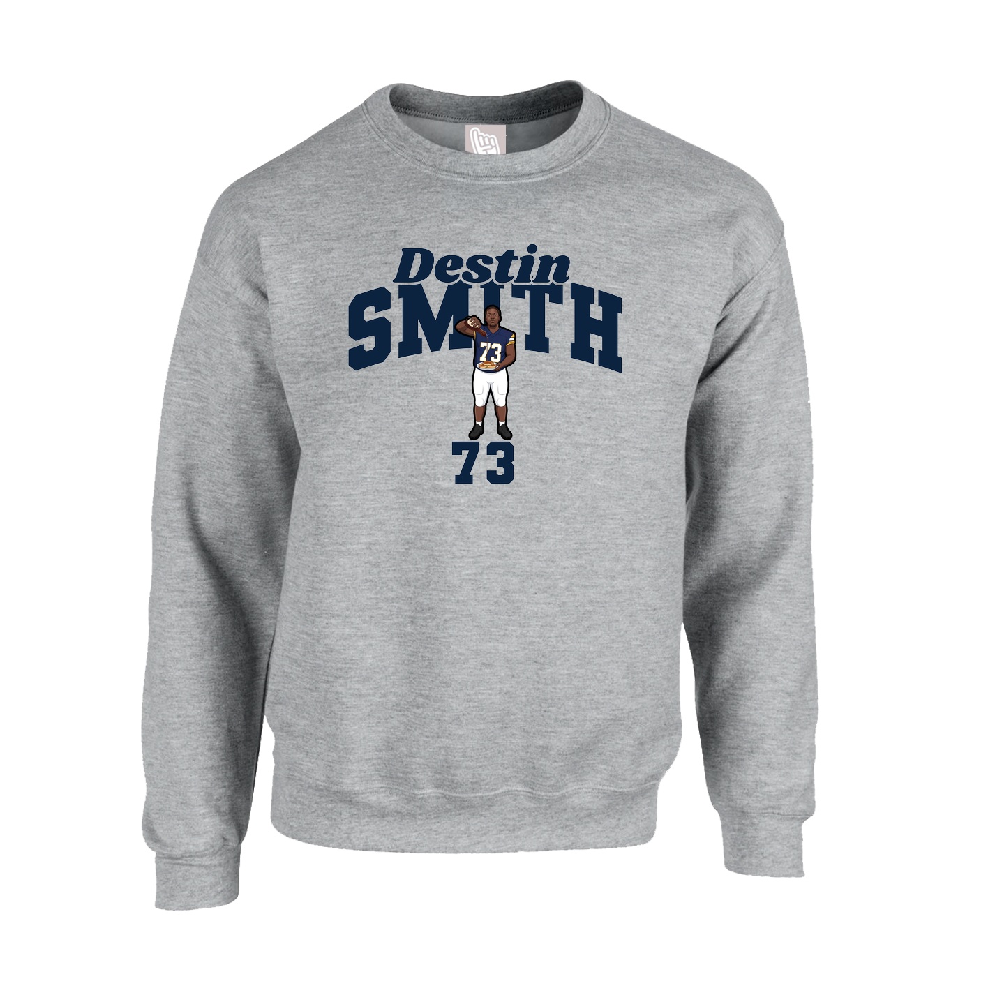 Fleece Crew — Signature Arch in Grey