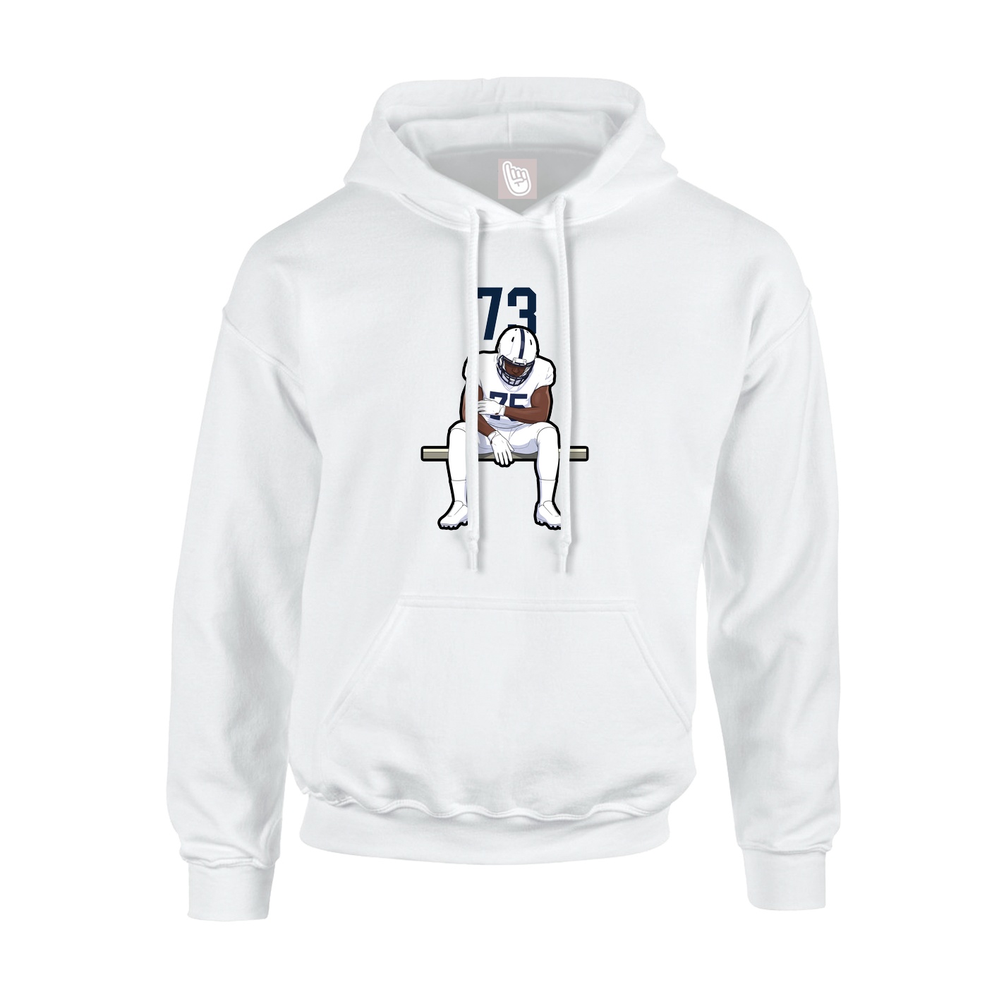 Hoodie — Number Top in White