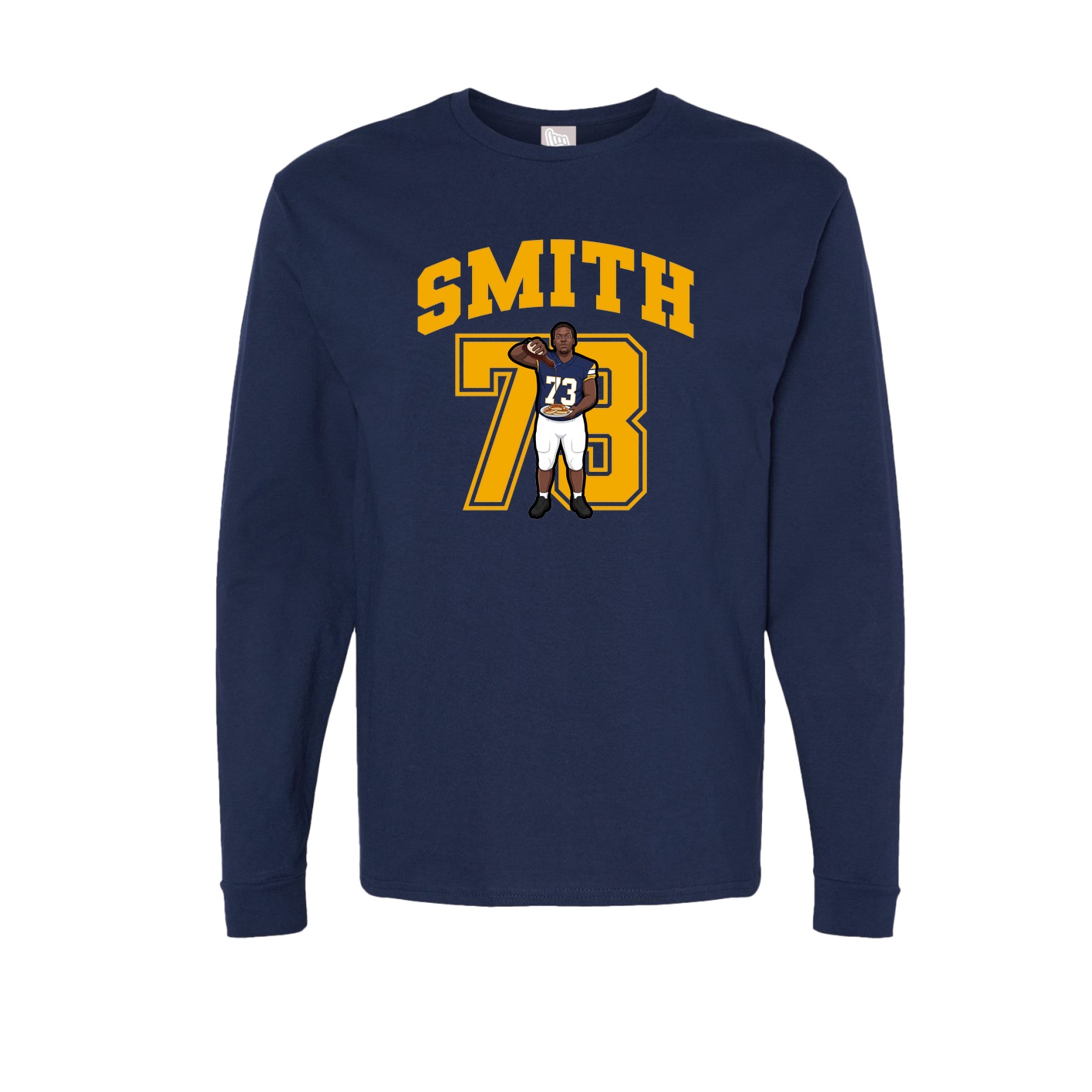 Long Sleeve Tee — Number in Navy