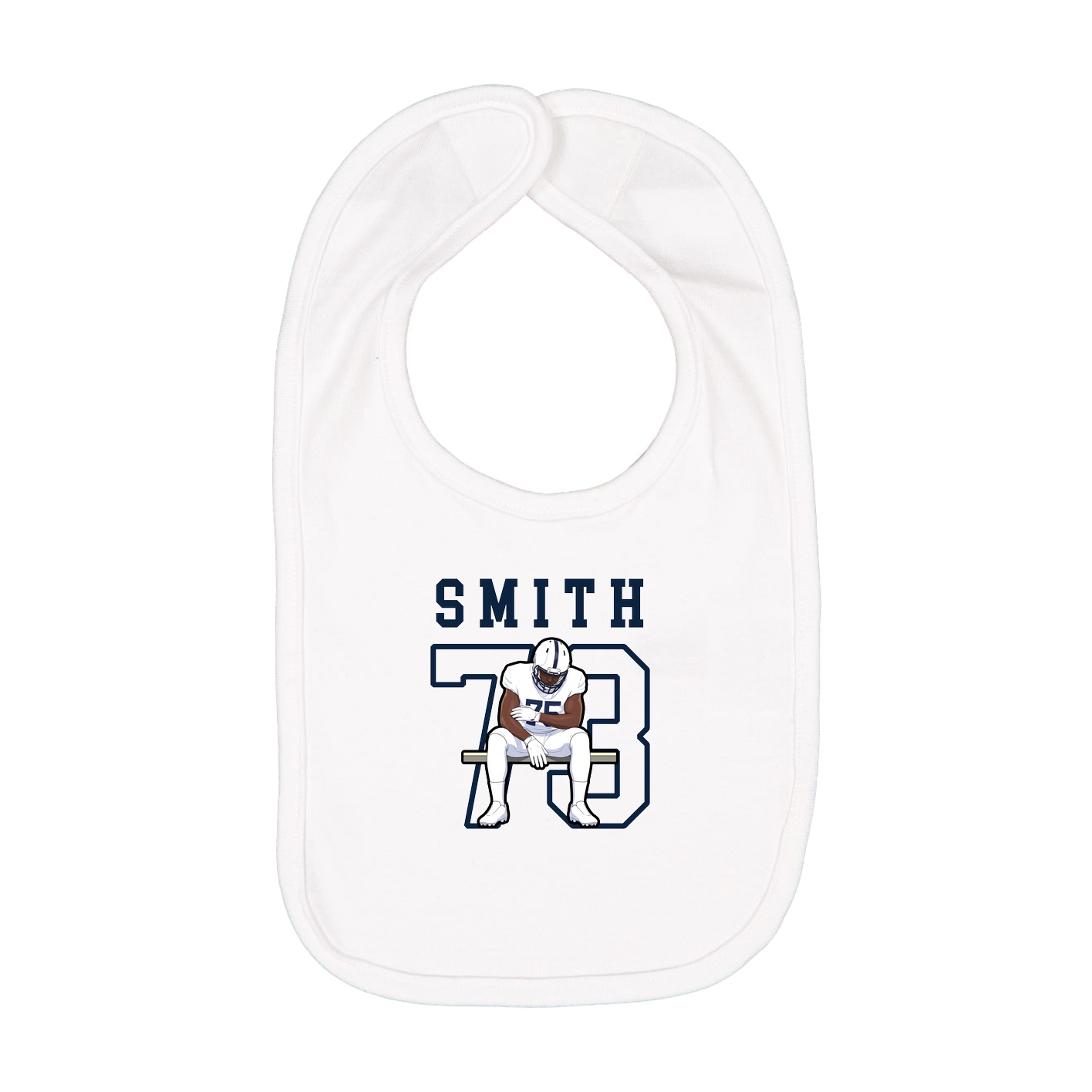 Infant Bib — Shirsey in White