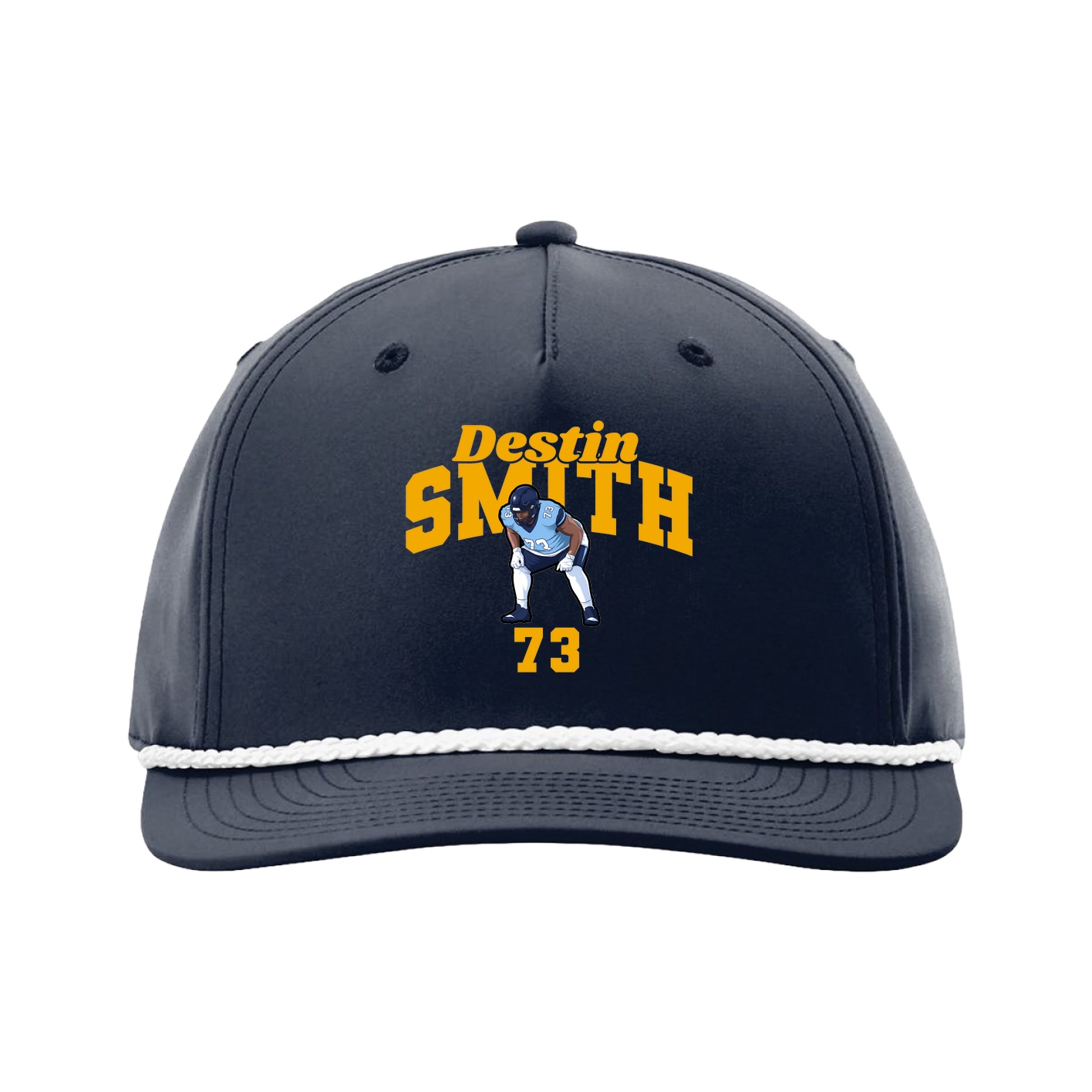 Five-Panel Classic Rope Cap — Signature Arch in Navy
