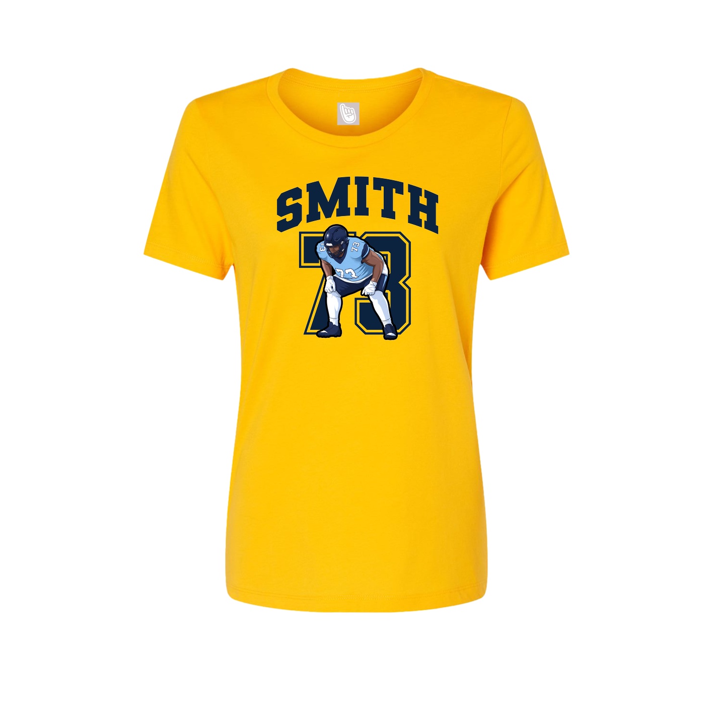 Fitted Women's Tee — Number in Gold