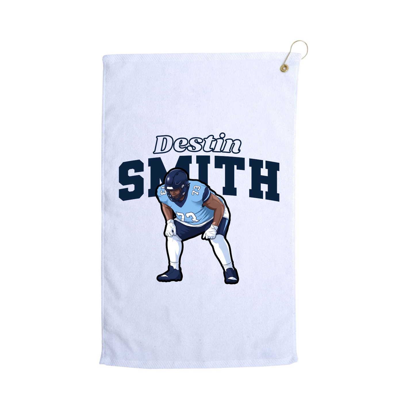 Golf Towel — Name Arch in White