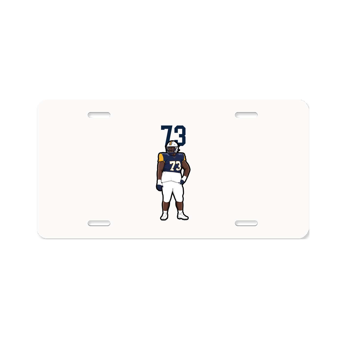 License Plate — Number Top in Classic