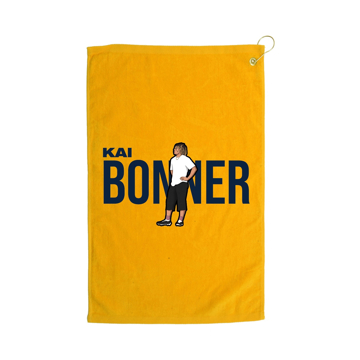 Golf Towel — Player Name in Gold
