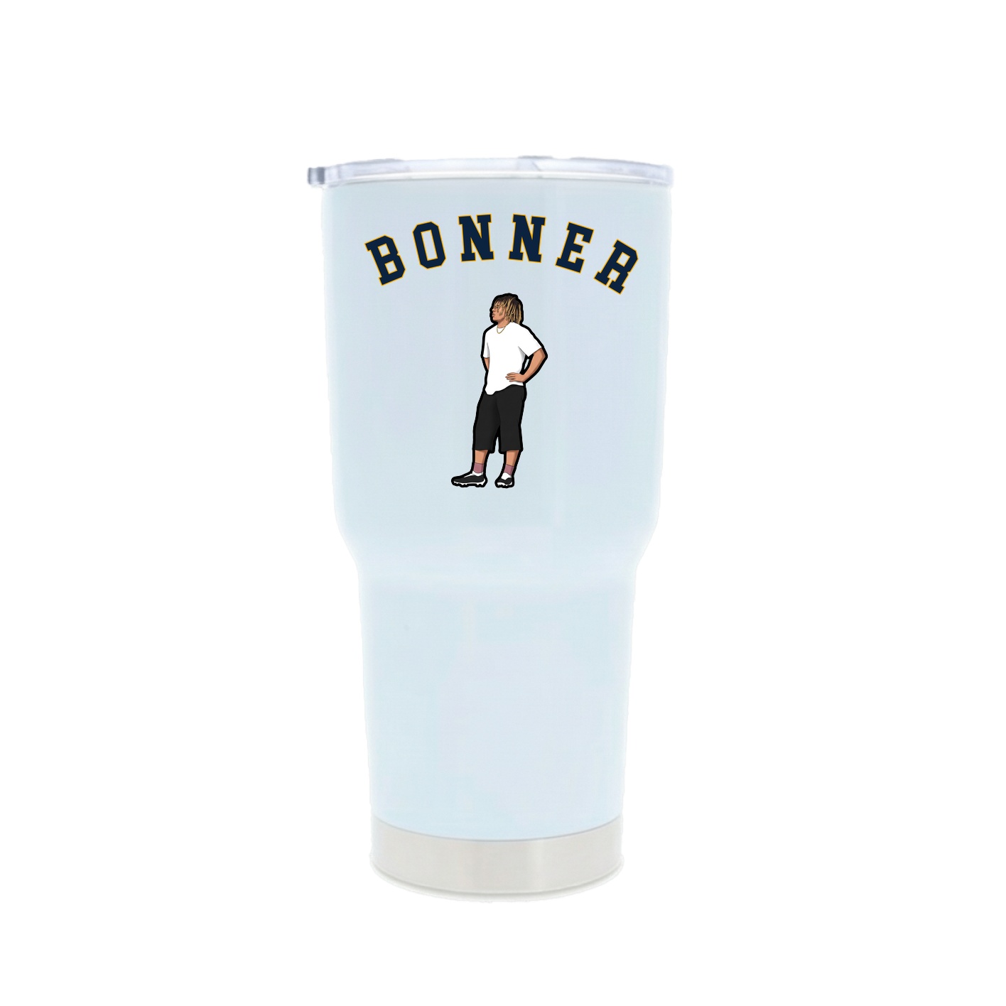 30oz Stainless Steel Tumbler — Shirsey Arch in White
