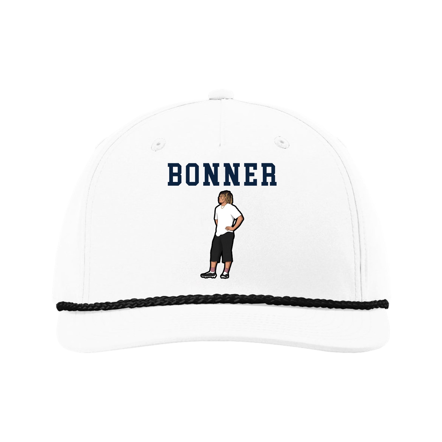 Five-Panel Classic Rope Cap — Shirsey in White