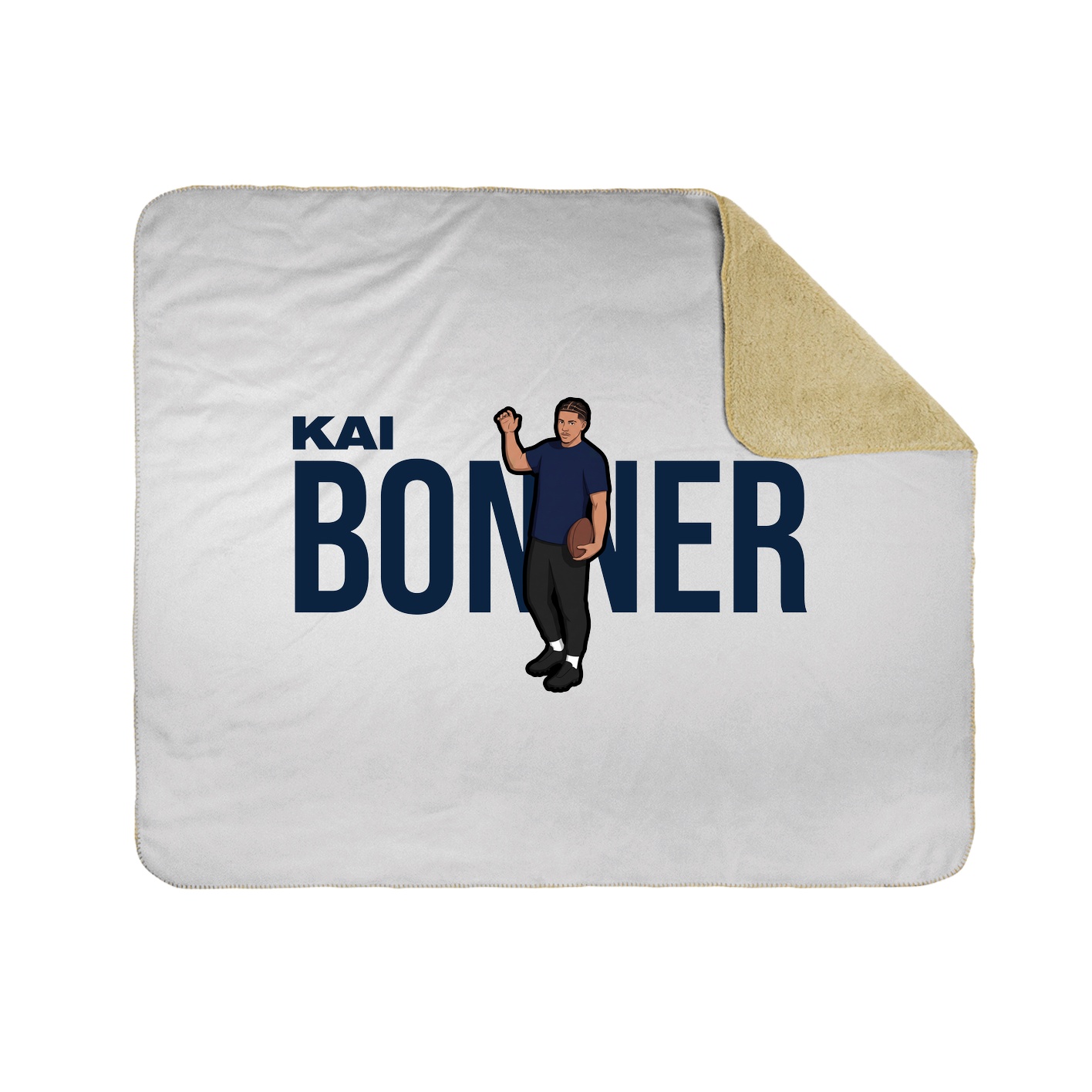 Throw Blanket — Player Name in White